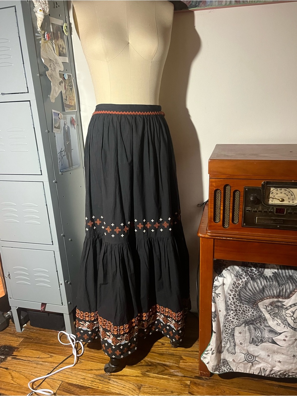 Gypsy embellished maxi skirt
